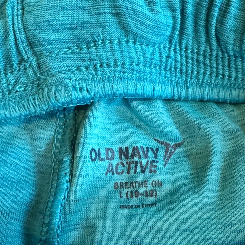 Old Navy size 10-12 athletic Kids Shorts in Teal and Gray - Picture 3 of 4